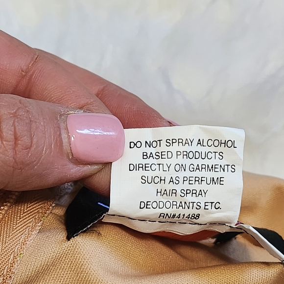 NWT Mac Duggal Floral Print Sequined Puff Sleeve Gown Size 6 Apricot - Picture 13 of 16